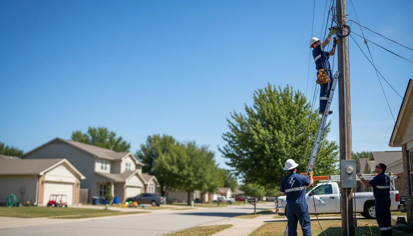 Residential electrician providing installation services in Ecru, MS